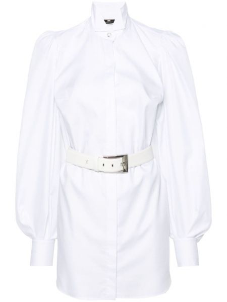 Robe chemise en coton Elisabetta Franchi blanc
