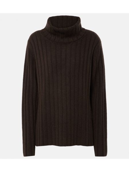 Kašmírový sveter Lisa Yang hnedá