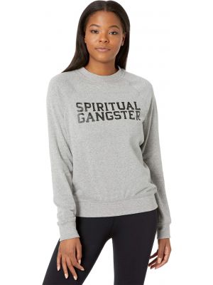 Пуловер старой школы Spiritual Gangster, Heather Grey