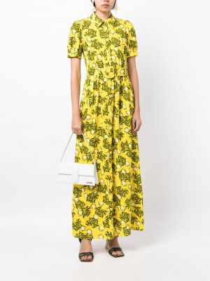 Dlouhé šaty s potiskem Dvf Diane Von Furstenberg žluté