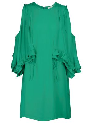 Jedwabne sukienka mini Dorothee Schumacher - zielony