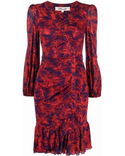 Kopertowa sukienka z printem Dvf Diane Von Furstenberg