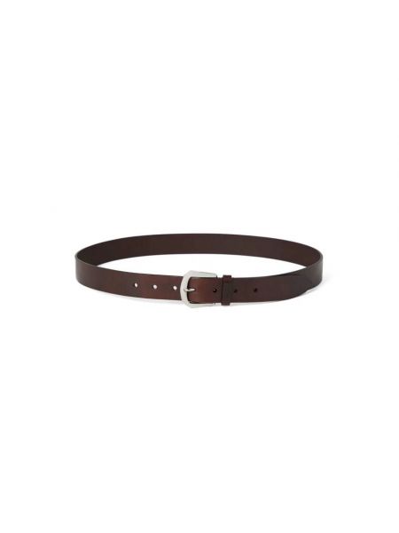 Cinturón de cuero con hebilla Brunello Cucinelli marrón