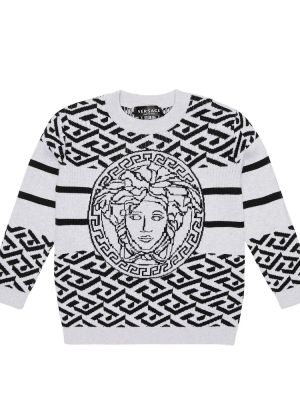 Puuvilla villa neule pojille Versace Kids harmaa