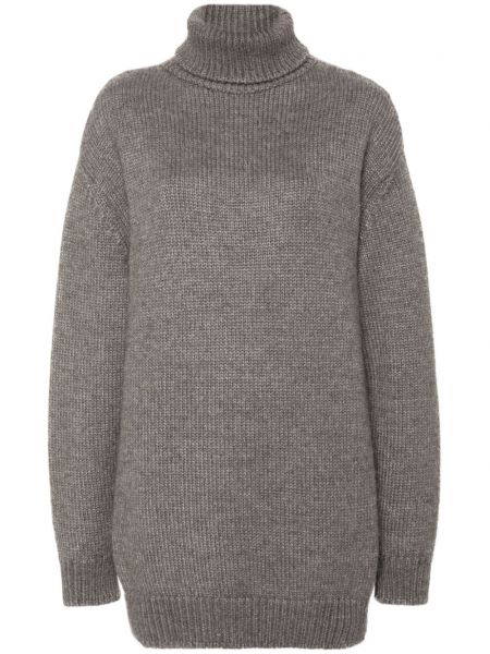 Плетен пуловер The Row сиво