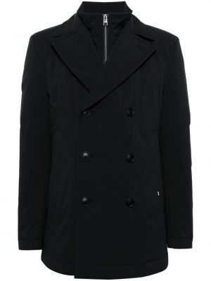 Πουπουλένιο παλτό Boss μαύρο
