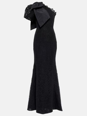 Krajkové dlouhé šaty Rebecca Vallance černé