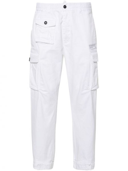 Spodnie cargo Dsquared2 białe