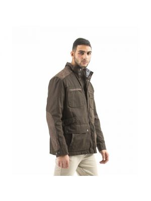 Куртка-рубашка GF Ferre, демисезон/зима, силуэт прямой, карманы, водонепроницаемая, регулируемые манжеты, внутренний карман, без капюшона, ветрозащитная, герметичные швы, подкладка, утепленна