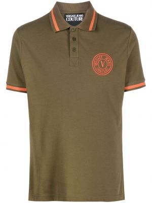 Tricou polo cu broderie Versace Jeans Couture