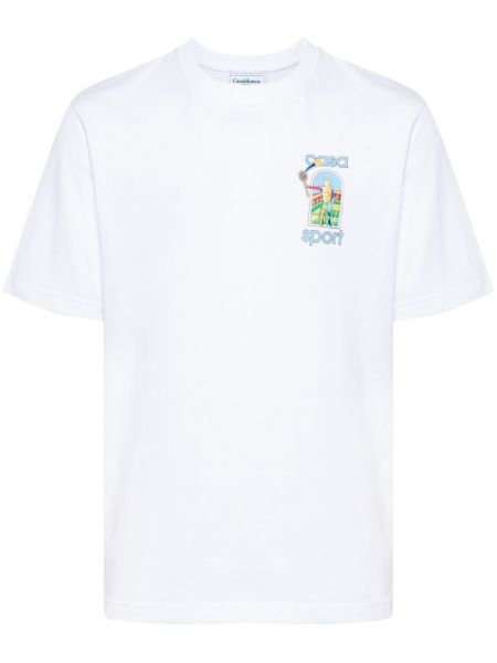 Bavlnené športové tričko Casablanca biela