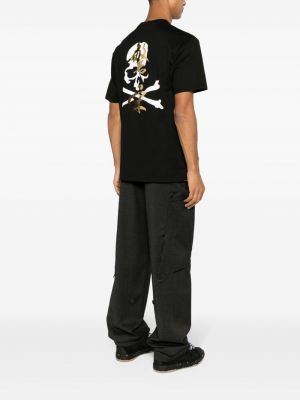 Kokvilnas t-krekls ar apdruku Mastermind Japan melns