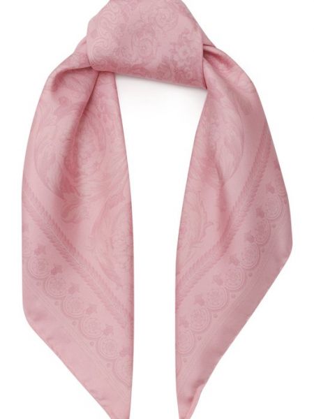 Шелковый платок Versace розовый