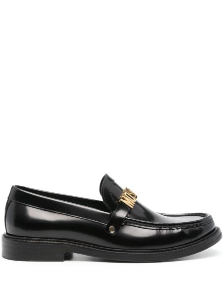 Læder loafers Moschino sort