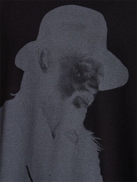 Camiseta de algodón Yohji Yamamoto negro