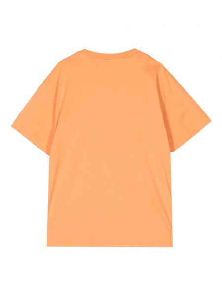 Medvilninis marškinėliai Maison Kitsuné oranžinė