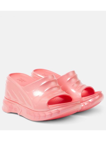 Slides con zeppa Givenchy rosa