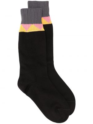 Pruhované ponožky Prada čierna
