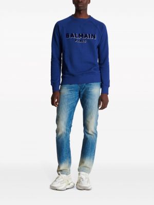 Sweatshirt aus baumwoll Balmain blau