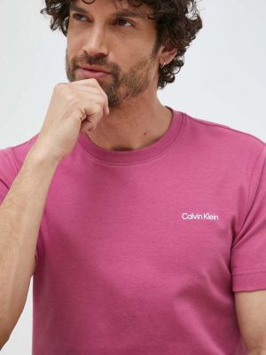 Тениска с дълъг ръкав Calvin Klein виолетово