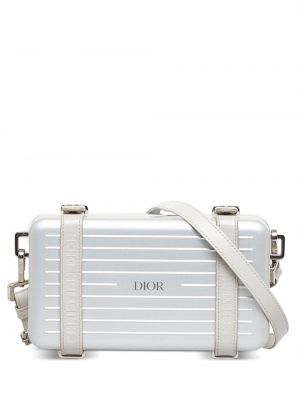 Чанта през рамо Christian Dior сребристо