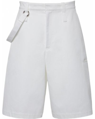 Bombažne kratke hlače Bottega Veneta bela