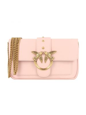 Listová kabelka s vreckami Pinko ružová