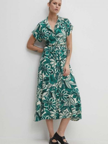 Sukienka długa Answear Lab zielona