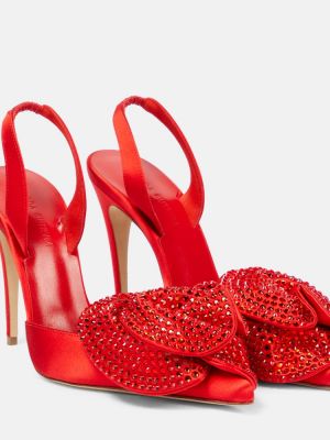 Сатенени полуотворени обувки Magda Butrym червено