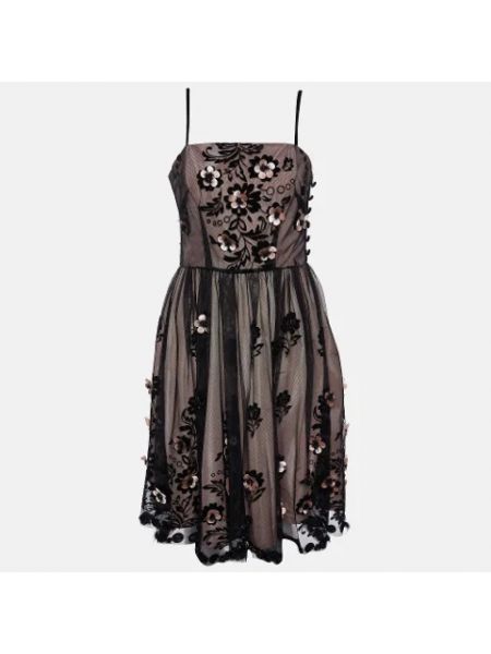Sukienka z siateczką Valentino Vintage czarna