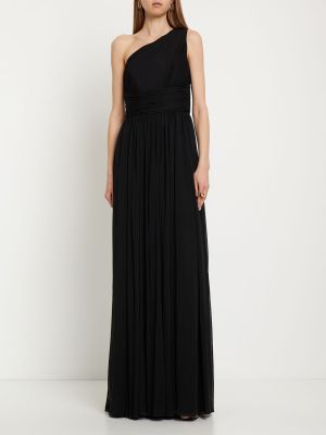Viskózové šifonové šaty Michael Kors Collection čierna