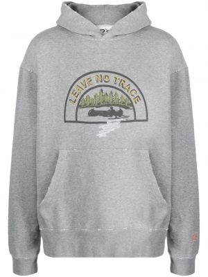 Hoodie con stampa President’s grigio