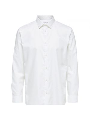 Koszula z długim rękawem klasyczna Selected biała