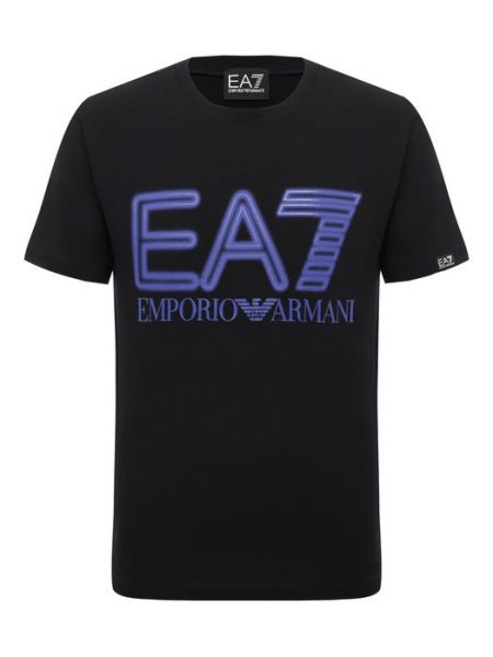 Хлопковая футболка Ea 7 черная