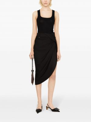 Asymetrické sukně Jacquemus černé