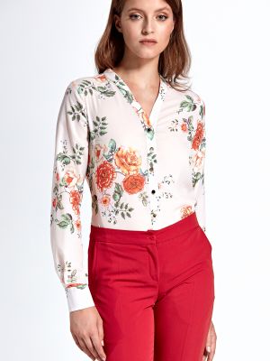 Bluza s cvetličnim vzorcem Colett bela