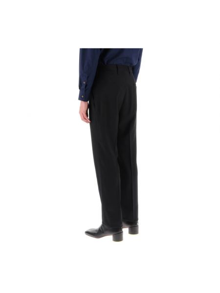 Pantalones rectos con botones de lana Vivienne Westwood negro