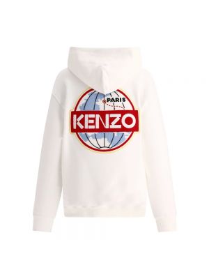 Sudadera con capucha de algodón Kenzo blanco