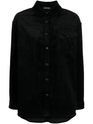Menčestrová košeľa Anine Bing čierna
