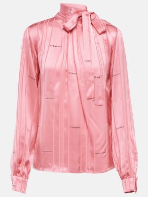 Bluzka z kokardą Givenchy - Różowy