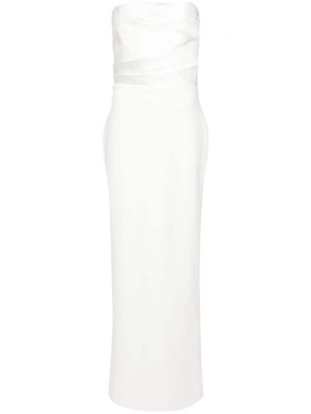 Βραδινό φόρεμα από κρεπ Solace London λευκό