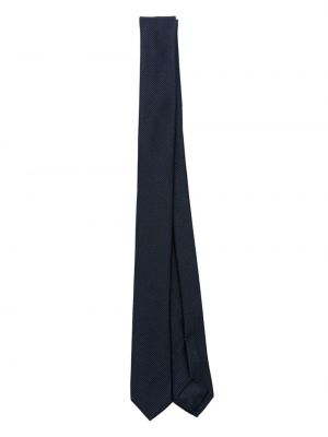 Cravate en soie en jacquard Giorgio Armani bleu