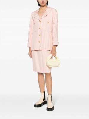 Jedwabna spódnica Chanel Pre-owned różowa