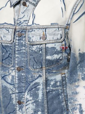 Bavlnená džínsová bunda Diesel modrá