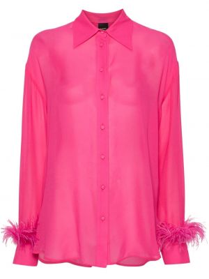 Chemise à plumes Pinko rose