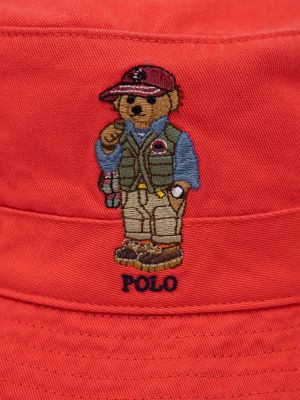 Bombažni klobuk Polo Ralph Lauren rdeča