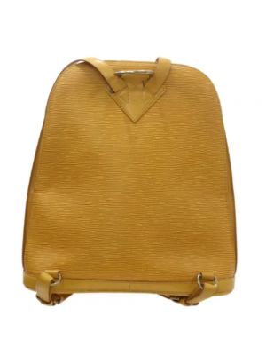 Plecak skórzany Louis Vuitton Vintage żółty