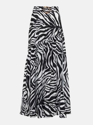 Dlhá sukňa s potlačou so vzorom zebry Alexandra Miro