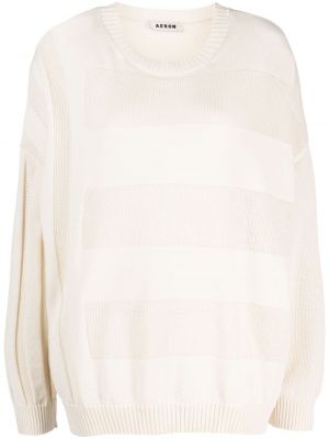 Плетен пуловер Aeron бяло