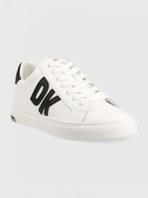 Sneakersy skórzane Dkny białe